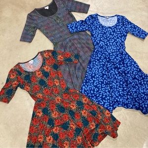LuLaRoe Small Nicole Dress Bundle